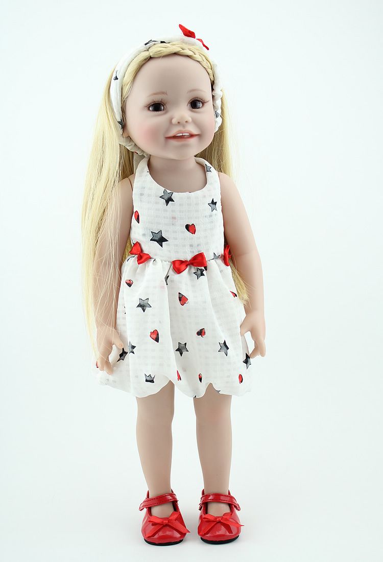 Wholesale 18 Inch Smiling Full Vinyl American Girl Doll Standing