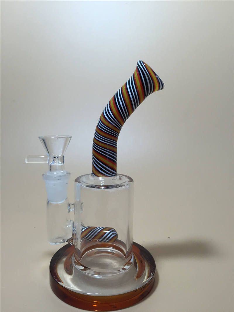 2017 New Arrival Stripes Vintage Color Glass Bongs Percolator Water