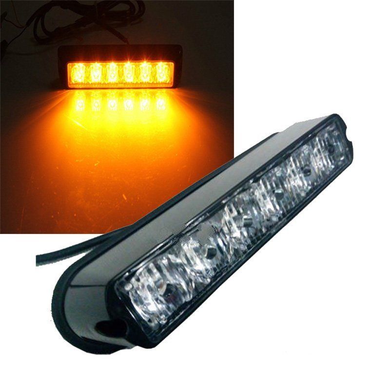 6 Led Light Bar Beacon Vehicle Grill Strobe Light Emergency Warning