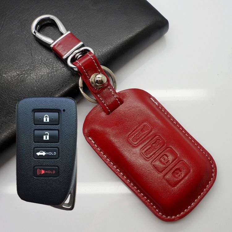 Leather Key Fob Case for Lexus 2013 2014 IS GS ES Series 200 250 450