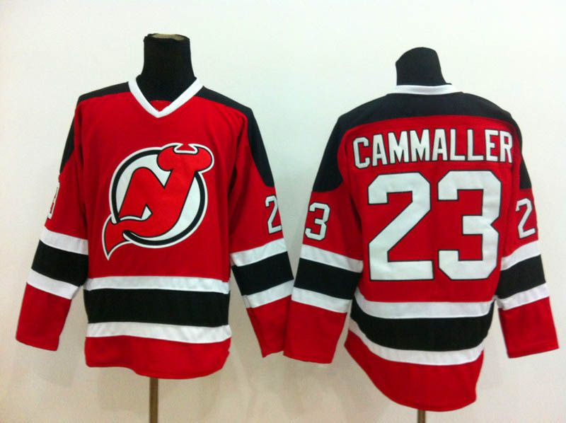 2017 Nj Devils 23 Mike Cammalleri Red With Black Hockey Jersey Cheap