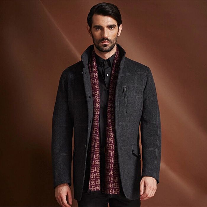 Best Svanch 2015 Wool Jacket Men High Quality Single Breasted Short