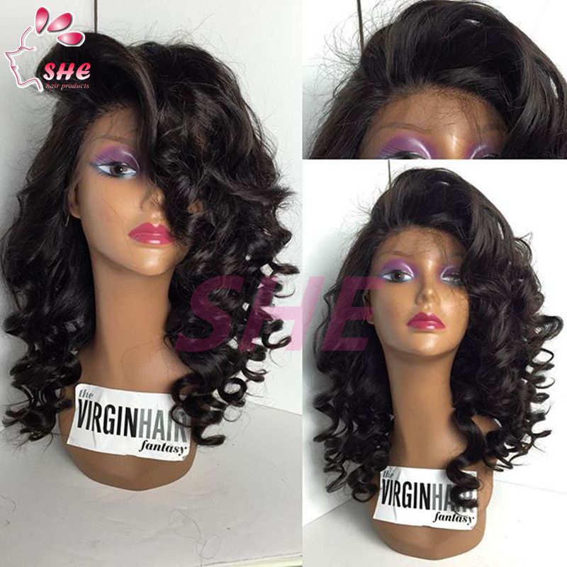 Glueless Full Lace Human Hair Wigs Wavy Lace Front Wigs Unprocessed
