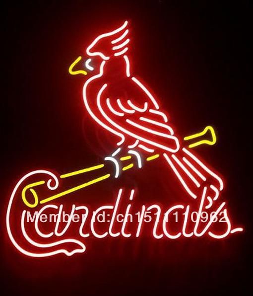 2017 St. Louis Cardinals Handcrafted Real Neon Glass Tube Beer Bar Neon