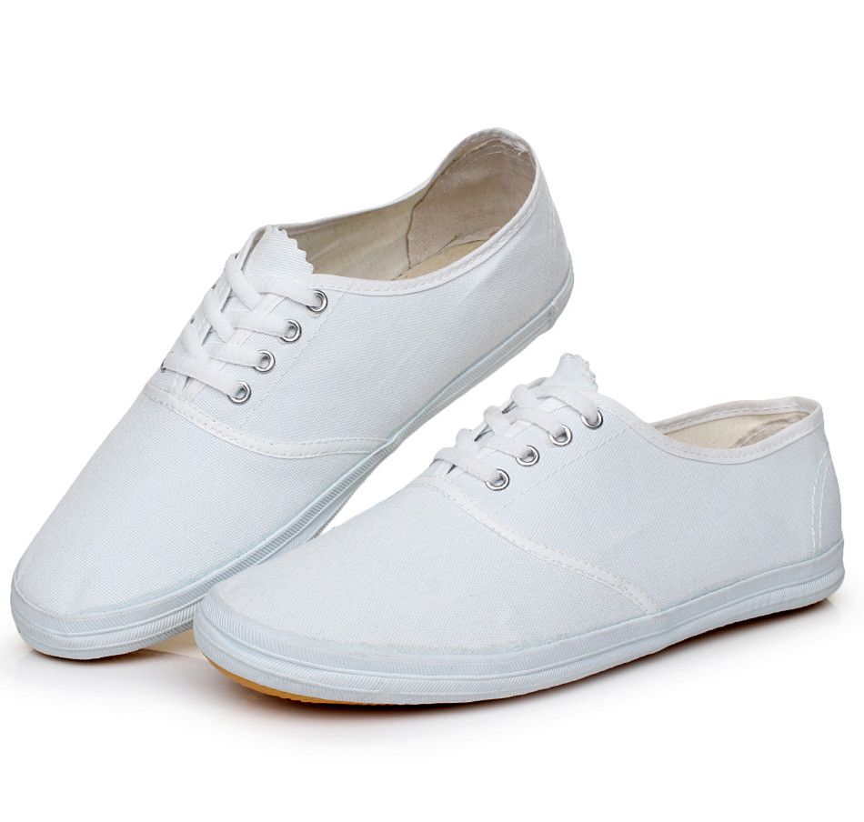 White Canvas Shoes Wholesale Non Slip Rubber Soles Leisure Styles Canvas Mens Breathable Shoes ...