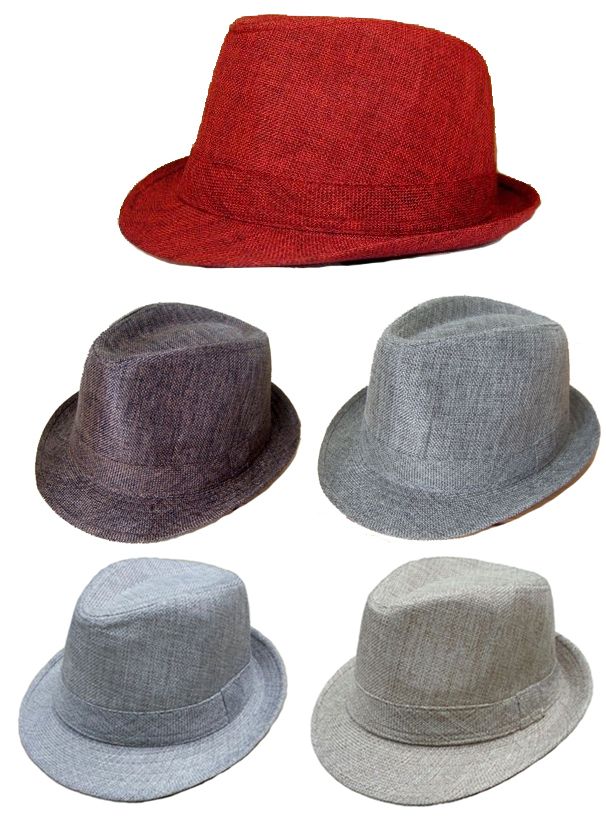 2017 Linen Fedora Hats Children'S Fedoras Boy'S And Girls Caps Hat Grid