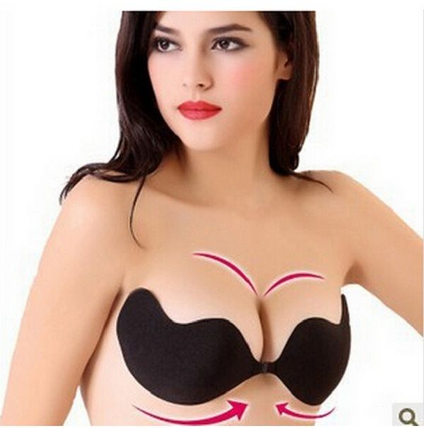 HOT Women Sexy Push Up Front Closure Invisible Bra Seamless ...