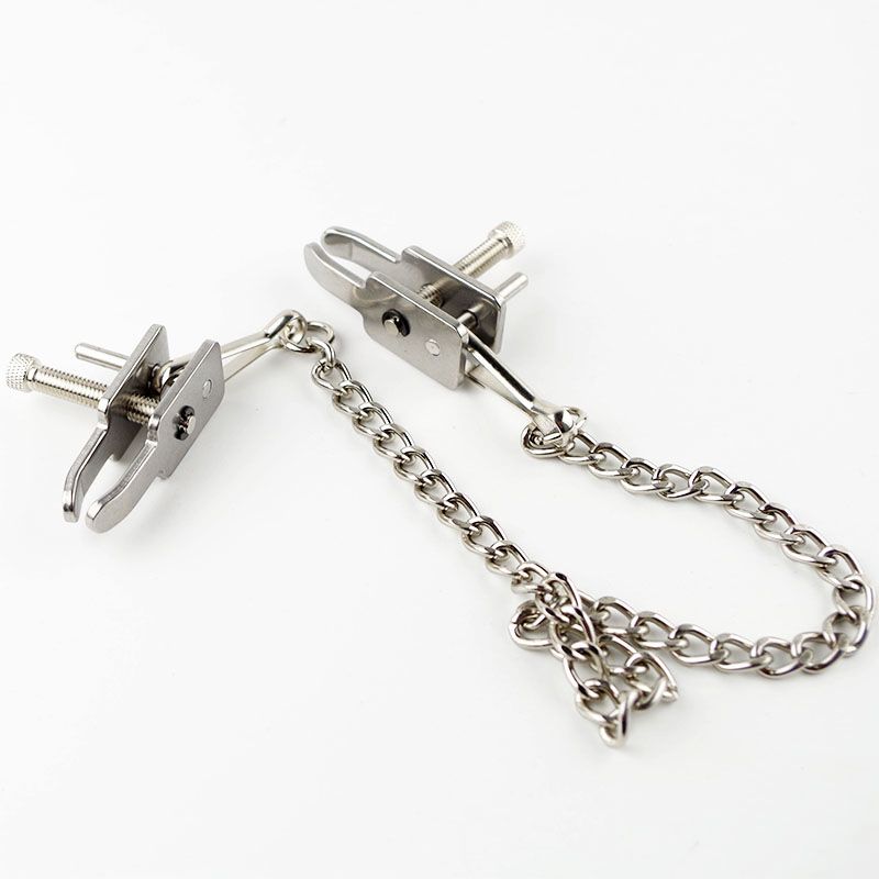 Steel Nose Shackle Clamp Nipple Clamp Chain Clitoris Clip Erotic Toys