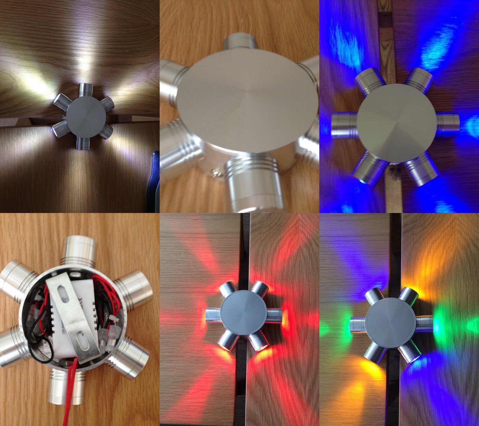 2017 led wall light 6*1w rgb led wall lamp rgb 6w led wall light ...
