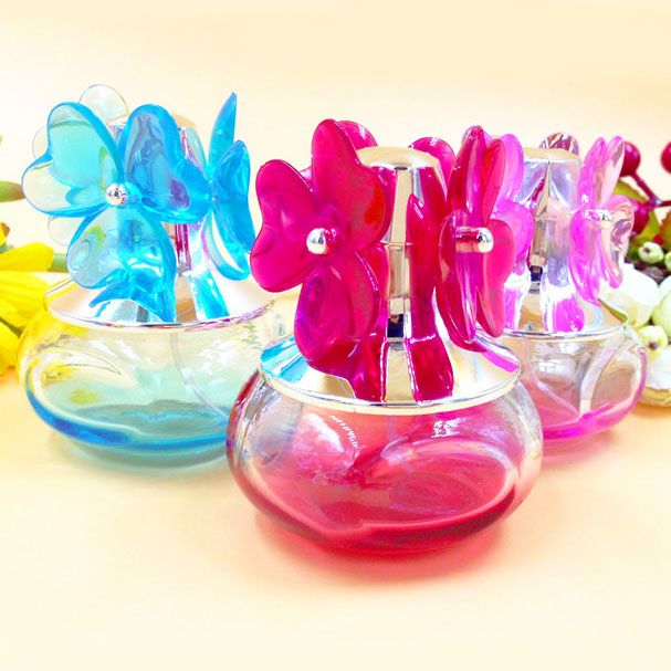 40ml Pretty Flower Cap Color Perfume Atomizer Glass Empty Perfume