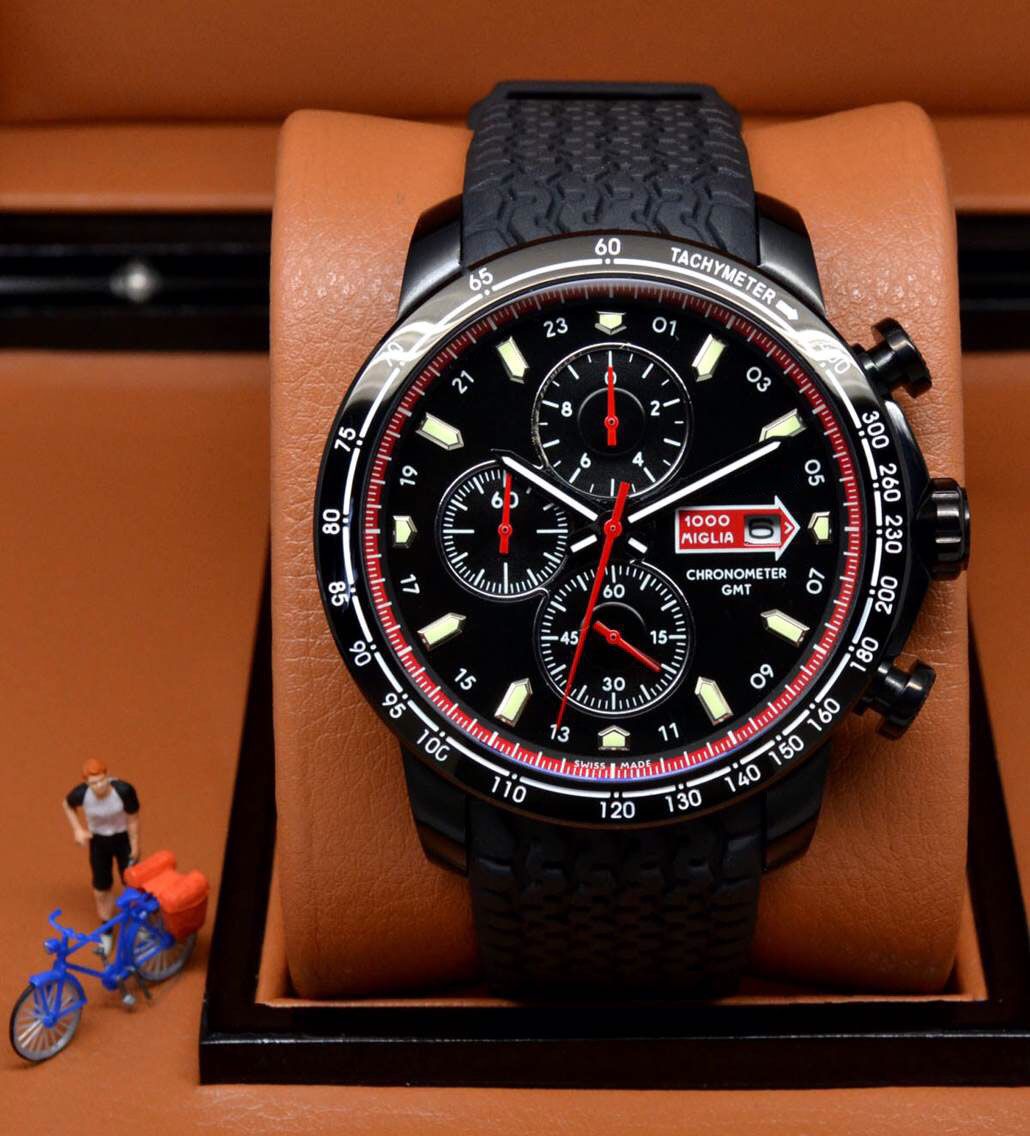 2014 New Style Luxury Watches Men Quartz Chronograph Watch 1000 Miglia Sport Rubber Band ...