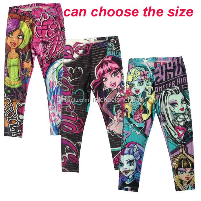 Online Cheap Monster High Girls Leggings Zombie Girl Cartoon Kids Leggings Pants Clothing