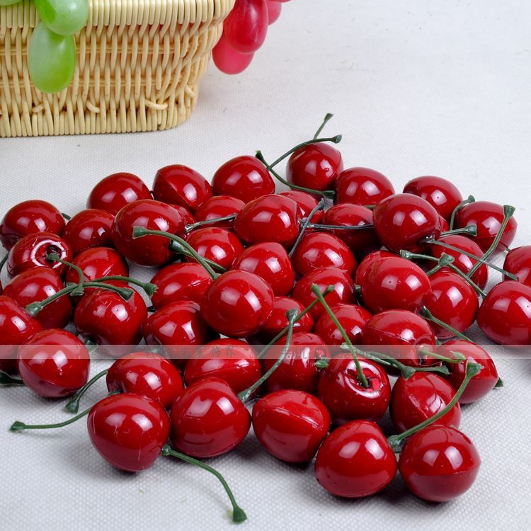 Red Simulation Cherries Cherry Artificial Cherries Cherry Decorative