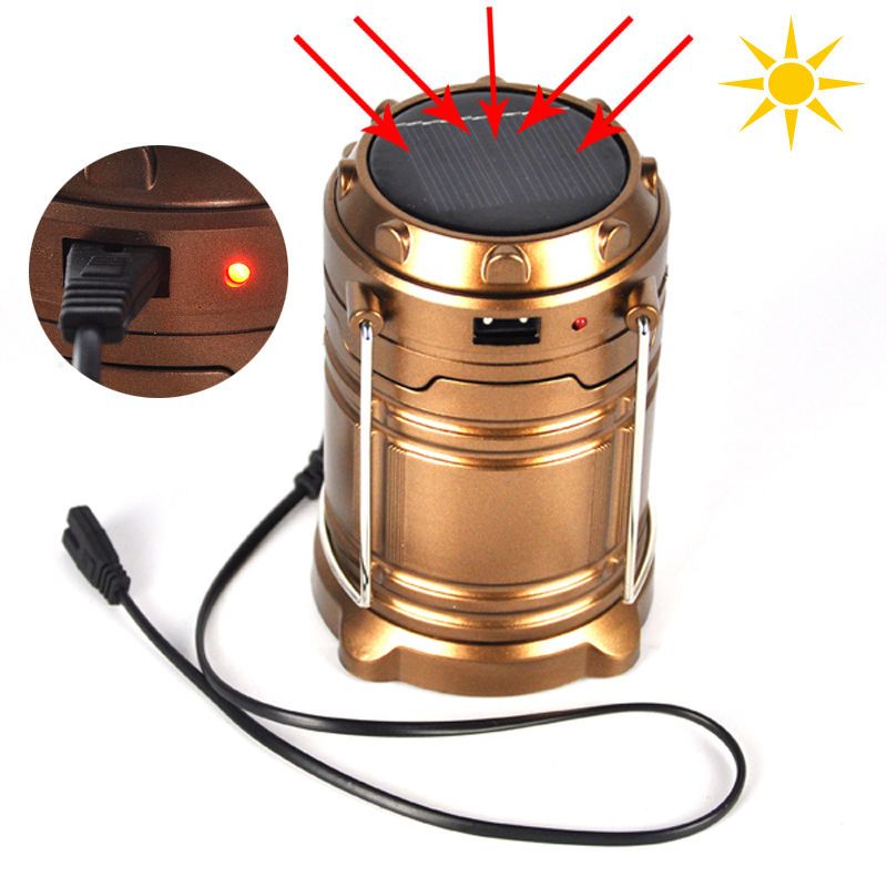 Solar Rechargeable Camping Lantern,Unigear Collapsible Portable Led