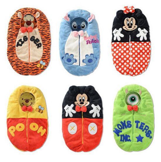 Hot Cartoon Children'S Sleeping Bags Baby Polar Fleece Cart Sleeping
