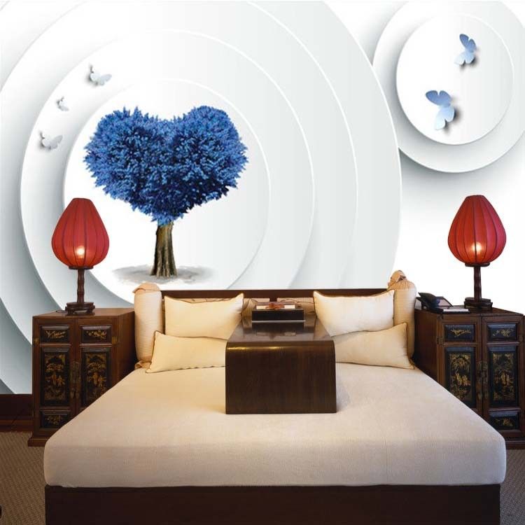 3d Wallpaper Bedroom Wallpaper Romantic Love child Entrance Video Walls And Trees custom Size ...