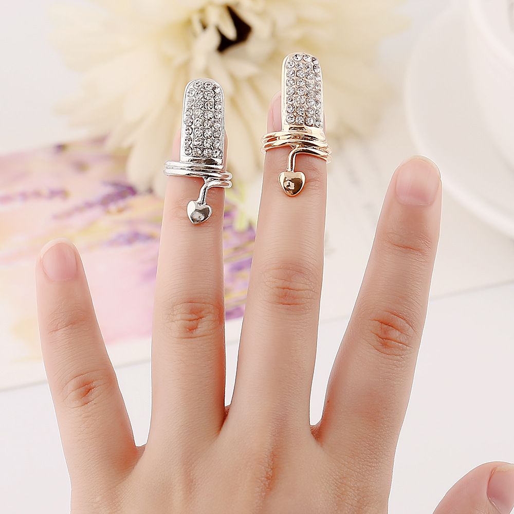 2016 Newest Bling Bling Crystal Ring Finger Nail Rings Exquisite Cute