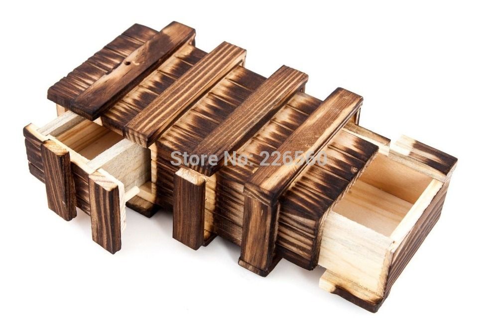 2017 Magic Wooden Box Puzzle / Wooden Secret Magic Puzzle Box Big/Small