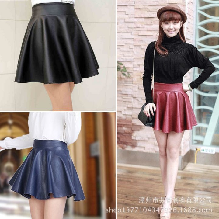 2017 Pu Leather Skirt Female Wild Spring And Summer Skirts High ...