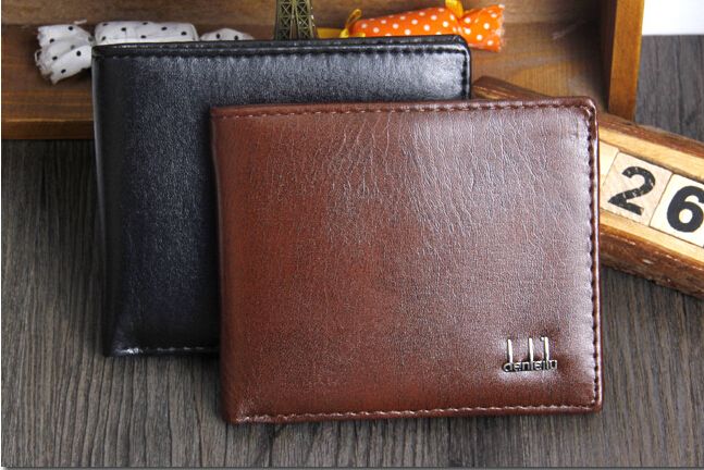 Cheap Wallets Men Wallet Best PU Men Purse Vintage Men&#39;s Wallet Fine Bifold Brown PU Leather ...