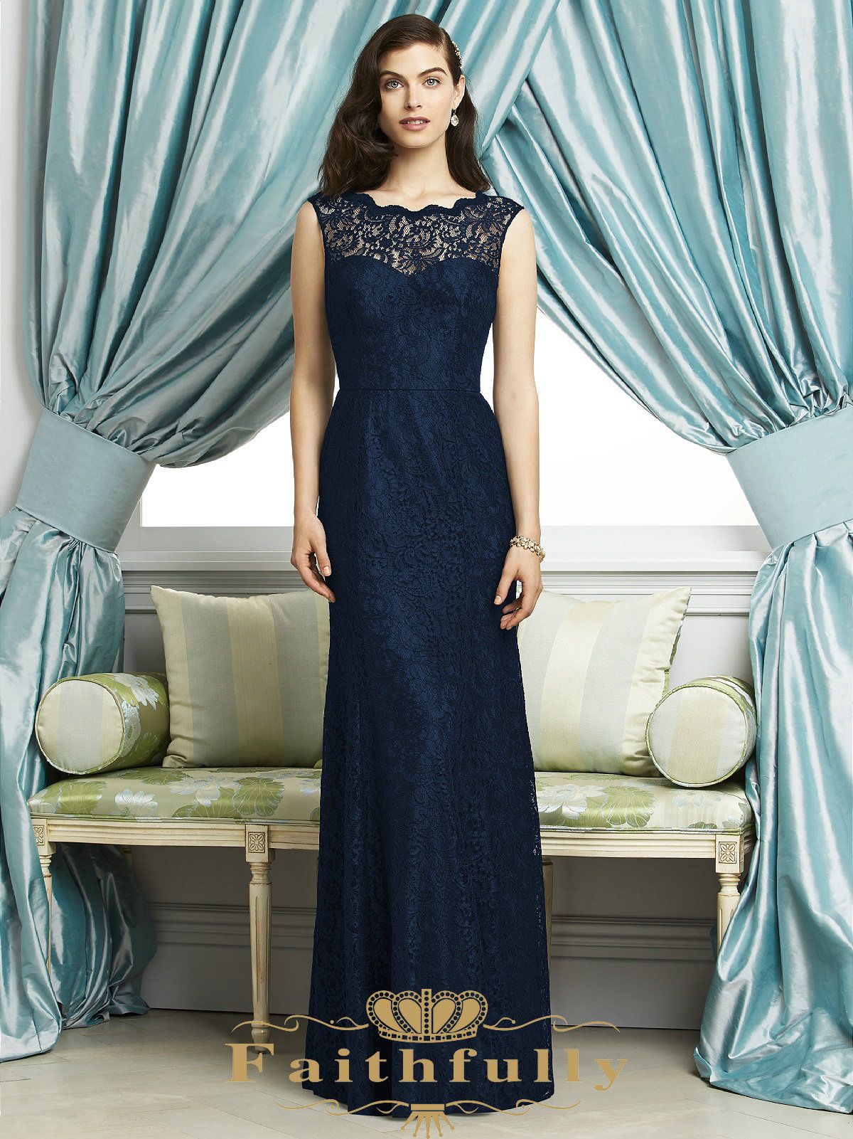 midnight blue bridesmaid dress Dress Yp