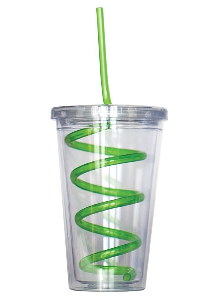 Wholesale 16oz Double Wall Insulated Plastic Cup With Lid And Spiral Straw Make Personalized