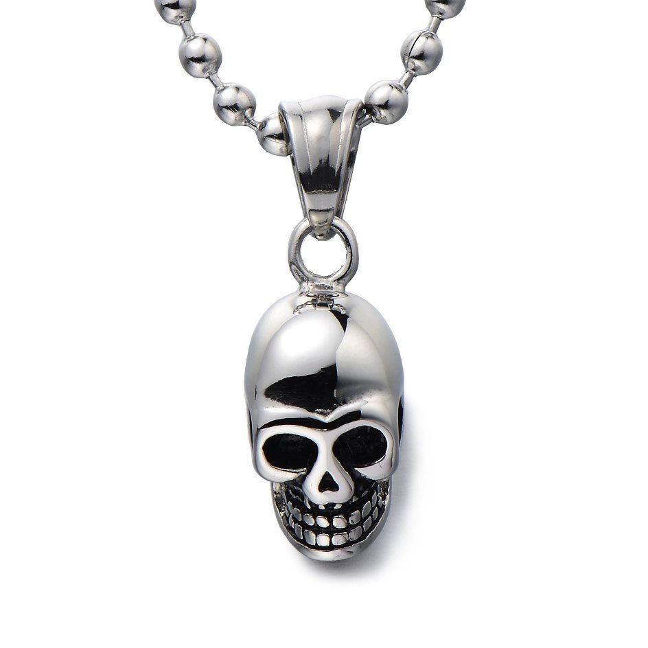 Tiny Skull Necklace/Small Skull Pendant/Mens Skull Necklace/Unisex