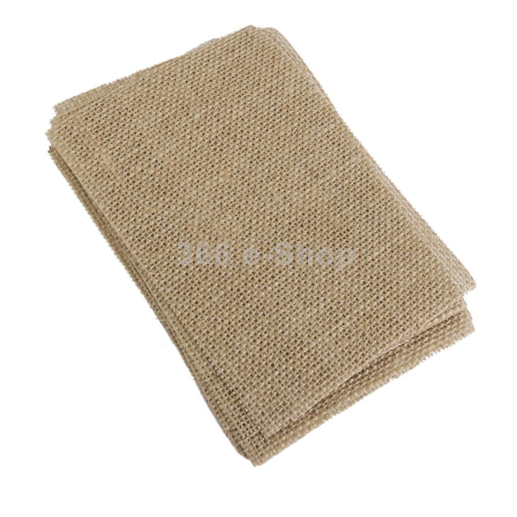 2017 Wholesale Suntek Burlap Placemats Handmade Set Of 10 Table Mats