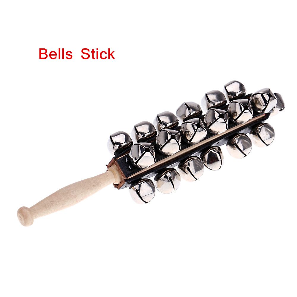 Best Popular Musical Toy Bells Stick Wooden Hand Held Bells Percussion