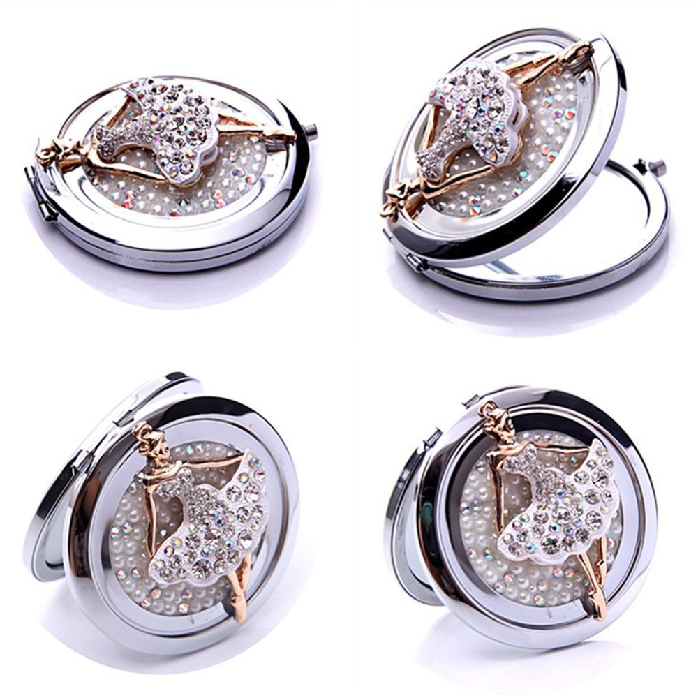 Wholesale Double Sided Folding pact Mirrors Lady Gold