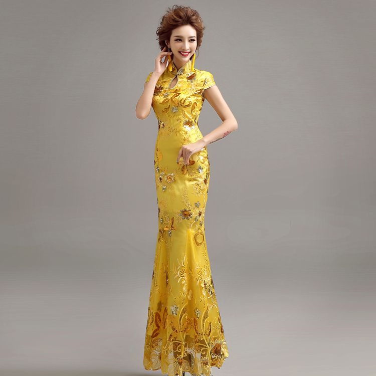 Robe de mariage jaune