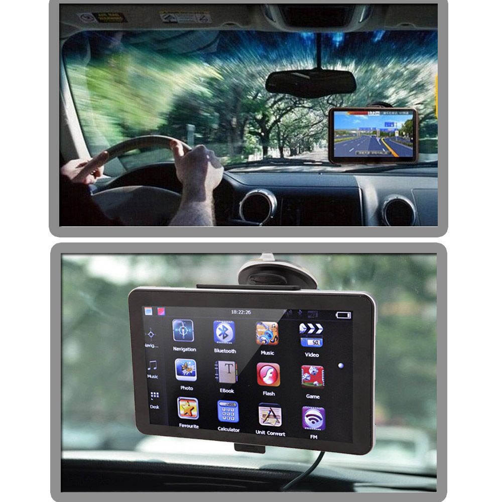 2017 Portable 7 Hd Touch Screen Monitor Car Gps Navigation Max 32gb Tf