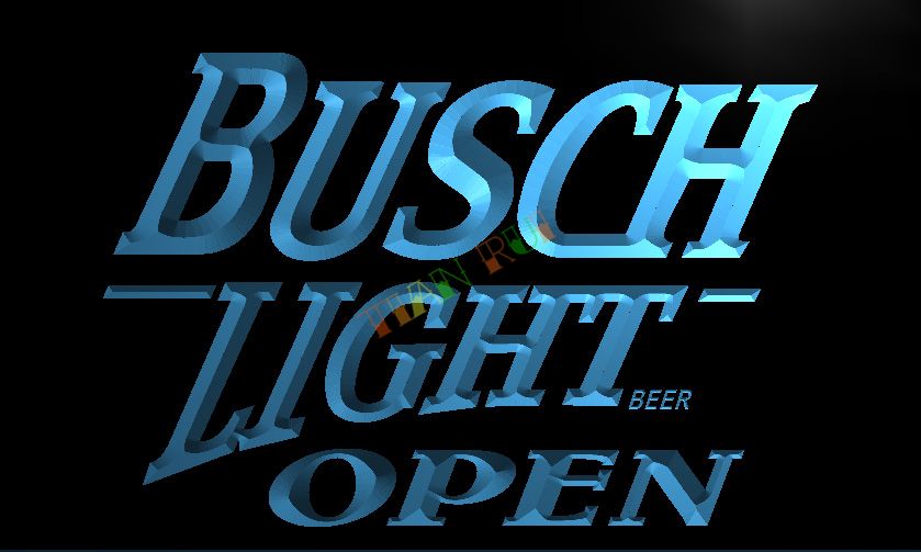 2017 la044 TM Busch Light Beer Open bar neon sign