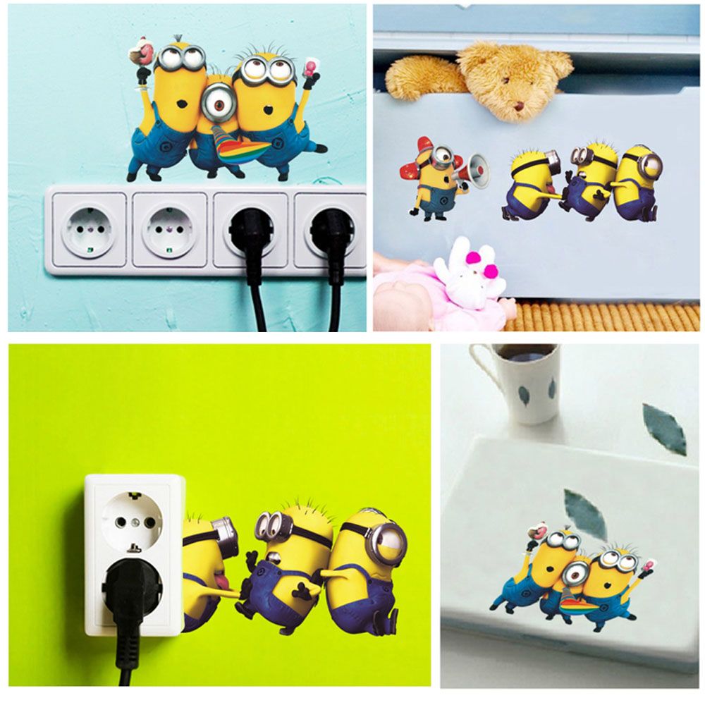 2015 Cartoon Small Minions Despicable Me Removable Wall Sticker DIY