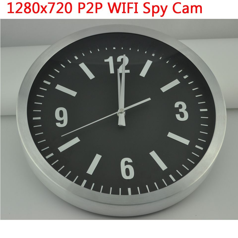 P2p Wifi Wall Clock Hidden Spy Camera Newest 1280x720 Ip Dvr Wireless