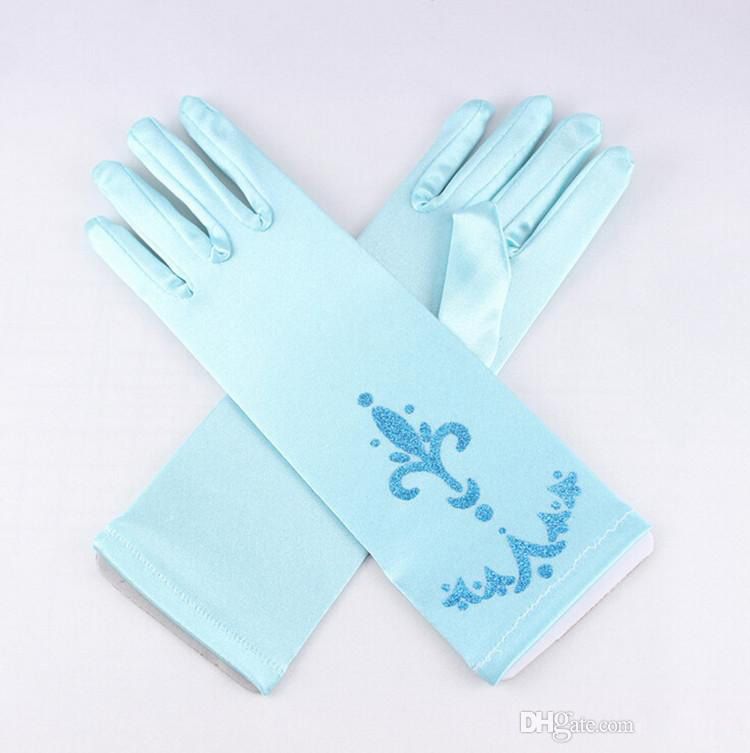 2017 Frozen Gloves Elsa Princess Girl Fancy Gloves Girls Costumes Snow