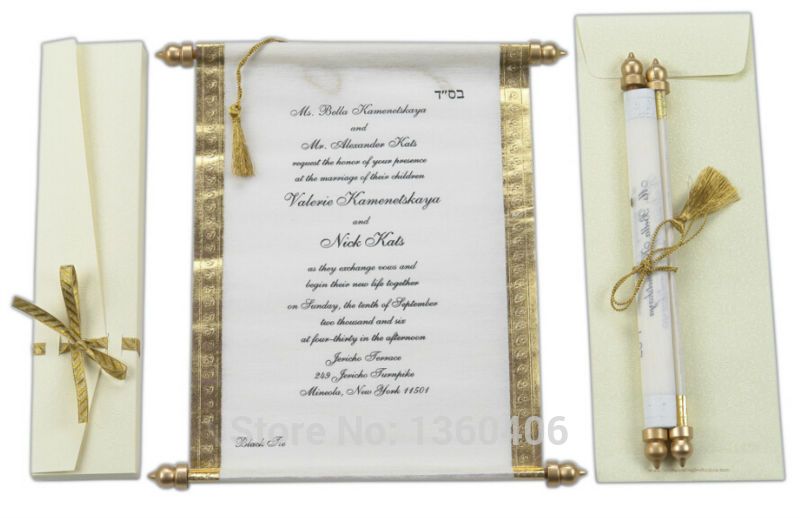 Invitation Program Scroll Wedding Card