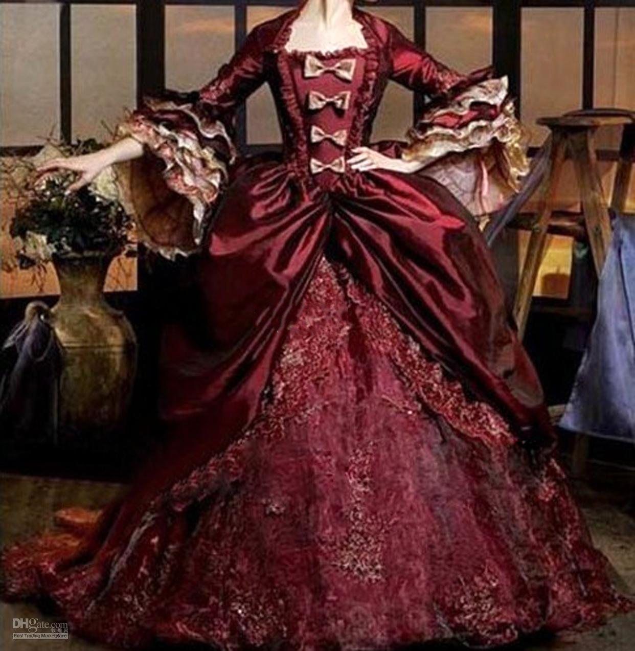 Where to Buy Red Gold Dress Renaissance Online? Where Can I Buy ...