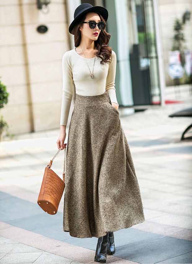 long skirt spring outfits