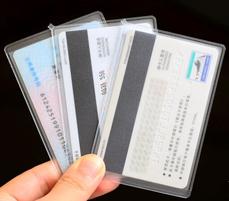 Dhl Matte Clear Soft Plastic Credit Card Holder Sleeve Protector Bank Card Cover Bus Card Case ...