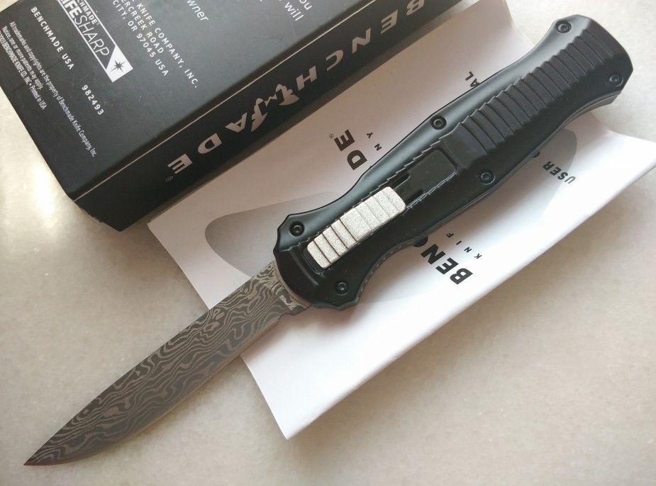 Bm Benchmade 3310 3310bk 3300 Infidel Pocket Knife Damascus Blade