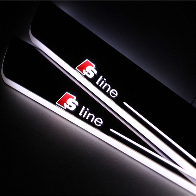 For Audi Q3 Car Styling LED Pedal Lights Pathway Light Door Sill Scuff Plate Threshold