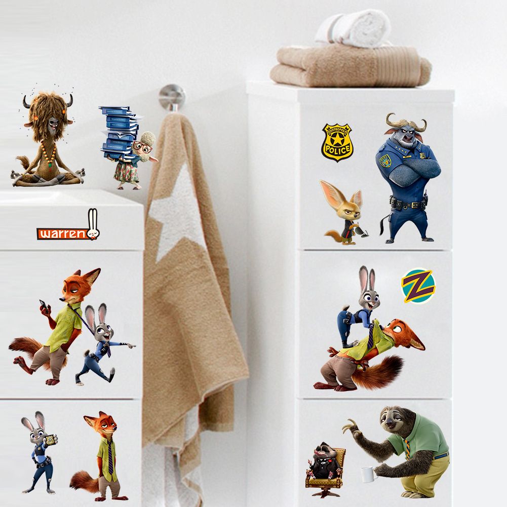 Movie Zootopia Wall Stickers 30*60cm 12*24 Inch Animal Zootopia Pvc