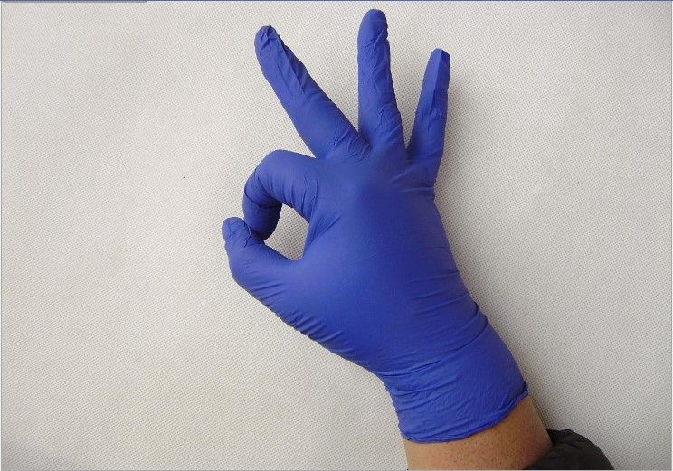 Single Purple Blue Nitrile Gloves Household Plastic Oil Resistant Gloves Medical Latex Gloves