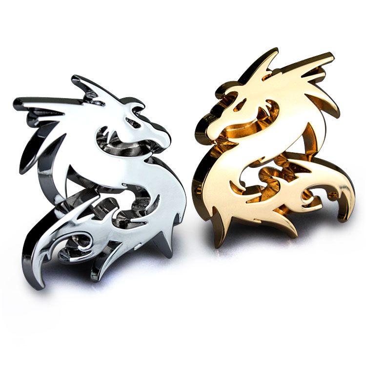 Universal Chinese Dragon Chrome Metal Styling Car Emblem Badge Cool