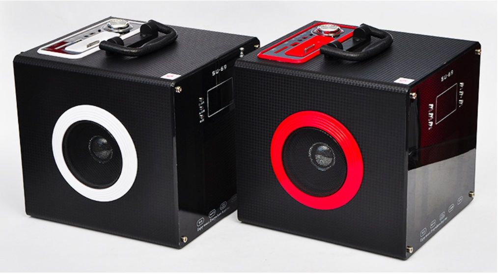 Outdoor Sound Box Mp3 Player Mobile Speaker Boombox Fm Radio Sd Card Reader Su 69 Speakers