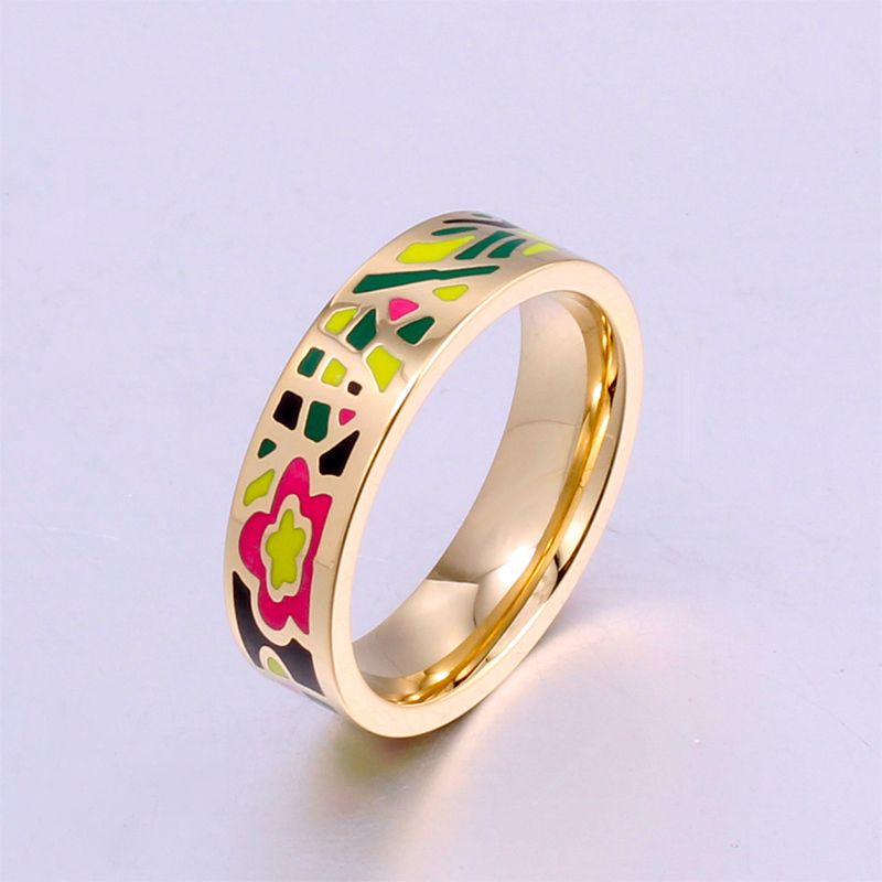 Flower pattern wedding ring