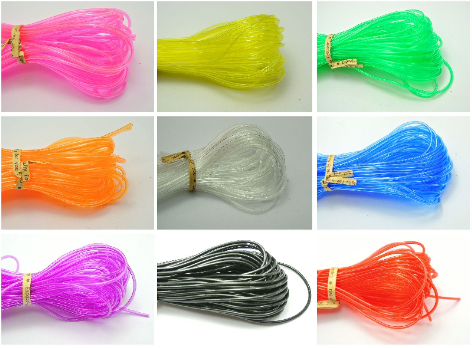 Online Cheap 10 Meter Transparent 2mm Hollow Rubber Tubing Jewelry Cord