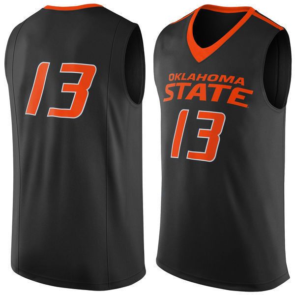 2017 No.13 Oklahoma State College Basketball Jersey Embroidery Setback