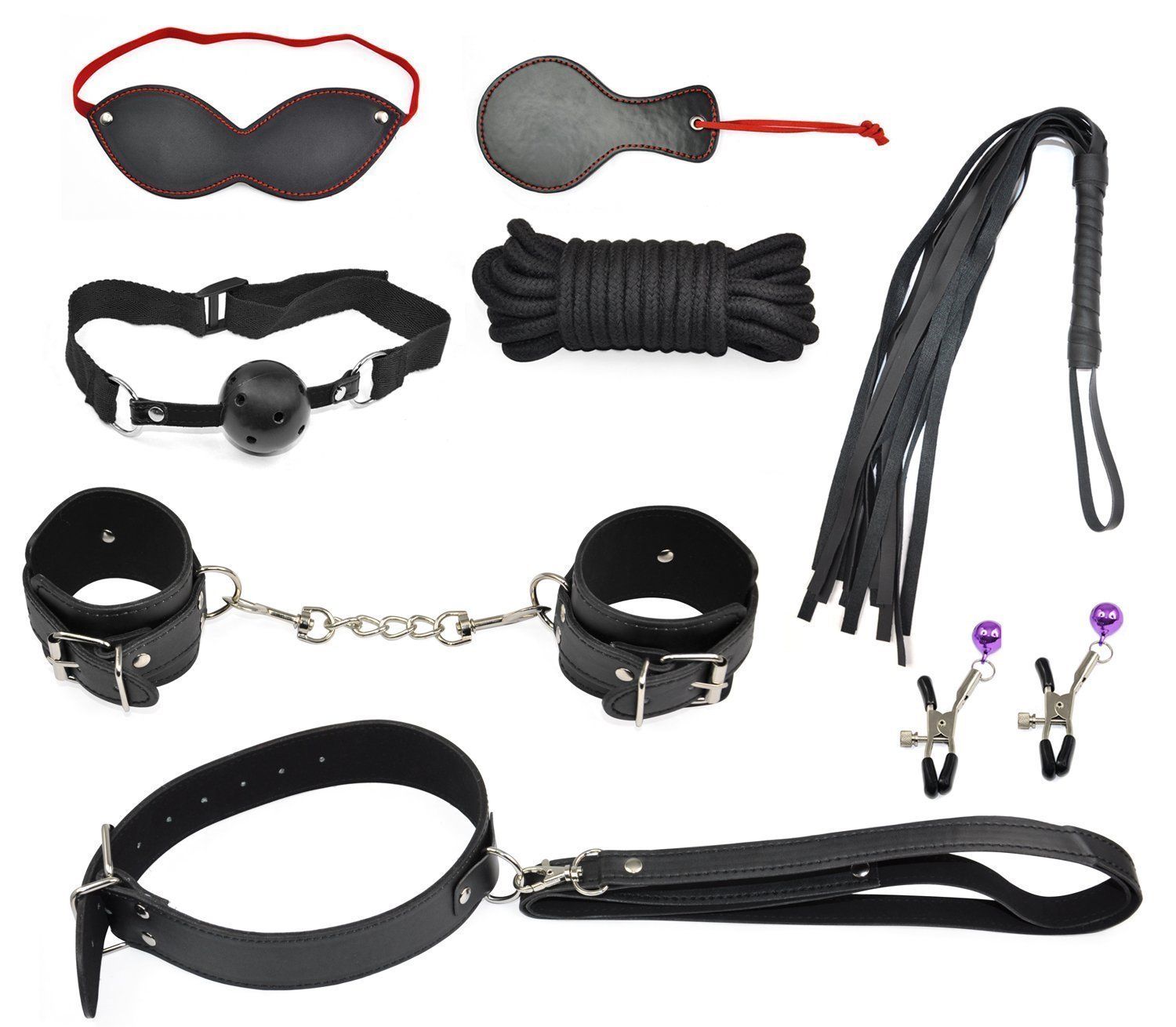 Fetish Fantasy Faux Leather Sex Bed Restraints Bondage Kit Sex Slave Toys Sm Bdsm Toys For Women